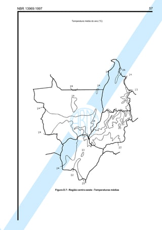 Cópia não autorizada

57

NBR 13969:1997

Temperatura média do ano (°C)

Figura D.7 - Região centro-oeste - Temperaturas médias

 