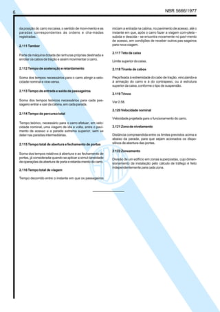 Nbr 5666 tb 6 - elevadores eletricos | PDF