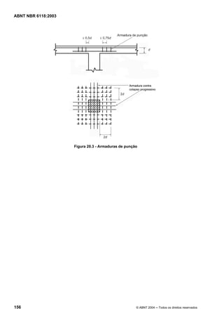 Licença de uso exclusivo para Petrobrás S/A
Cópia impressa pelo Sistema Target CENWeb
ABNT NBR 6118:2003




                                   Figura 20.3 - Armaduras de punção




156                                                                © ABNT 2004 ─ Todos os direitos reservados
 