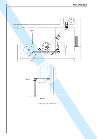 Licença de uso exclusivo para Petrobrás S/A
Cópia impressa pelo Sistema Target CENWeb

NBR 8160:1999

8

a) Dispositivos de admissão de ar

 