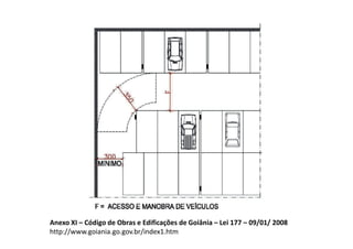 Anexo XI – Código de Obras e Edificações de Goiânia – Lei 177 – 09/01/ 2008
http://www.goiania.go.gov.br/index1.htm
 