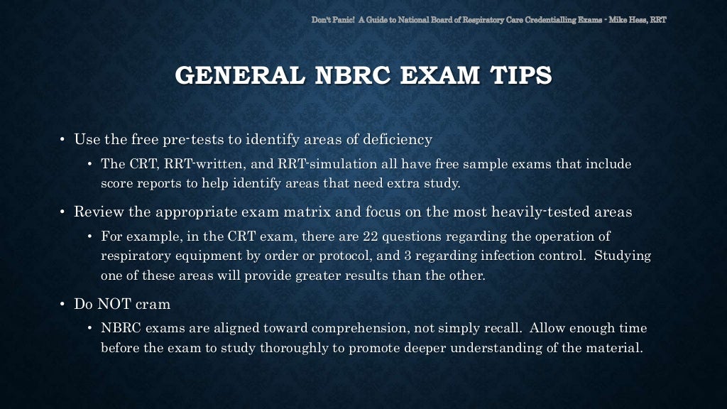 National Board for Respiratory Care Test Preparation