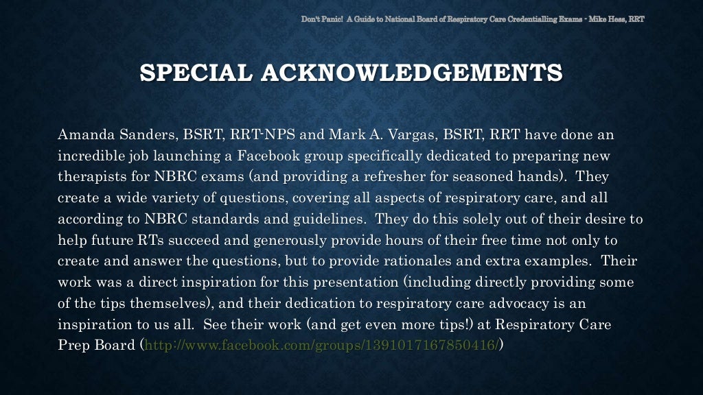 National Board for Respiratory Care Test Preparation