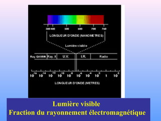 Lumière visible
Fraction du rayonnement électromagnétique
 