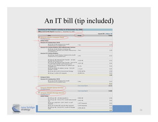 An IT bill (tip included)




                            16
 