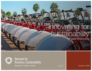 innovating for
 sustainability
             A Guide for Executives




   nbs.net             Prepared by NBS
 