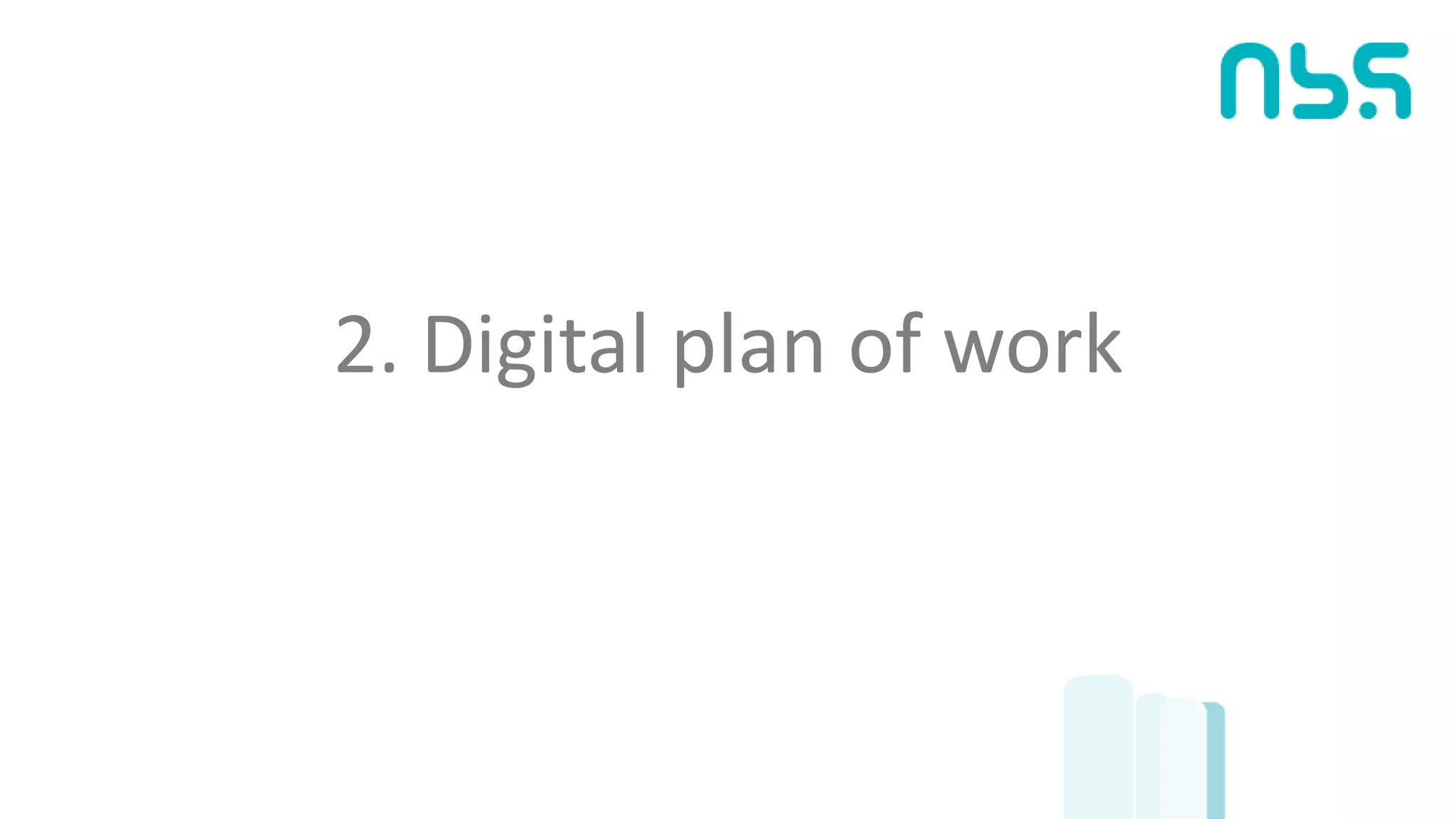 2. Digital plan of work
 