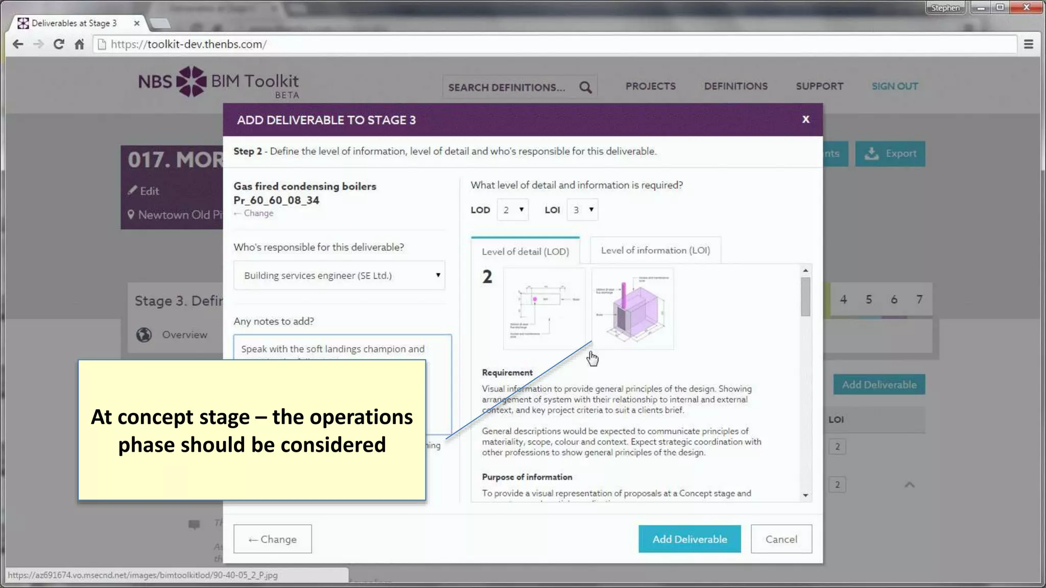 At concept stage – the operations
phase should be considered
 