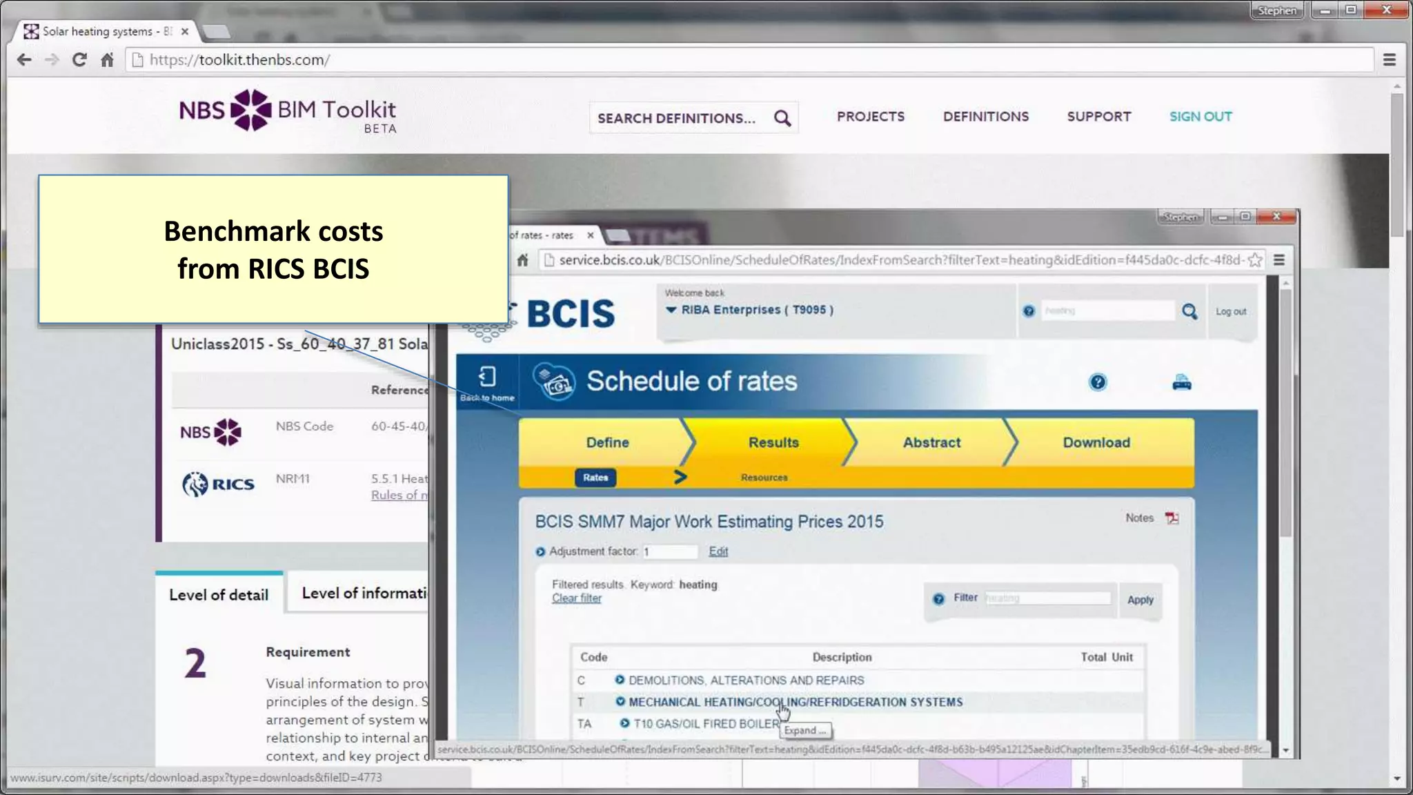 Benchmark costs
from RICS BCIS
 
