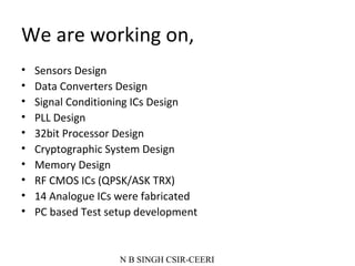 Nbsingh csir-ceeri-semiconductor-activities | PPT