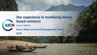 Our experience in mobilising nature
based solutions
James Dalton
Head, Water and Land Management Team
IUCN
 