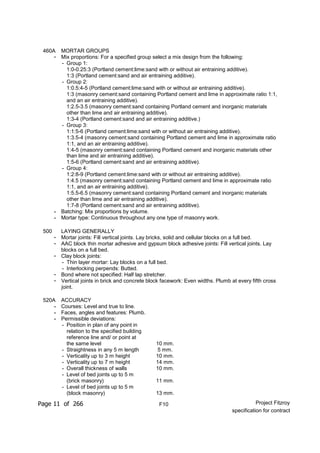 Nbs Specification Example Pdf Nbs specification (updated for contract) | PDF