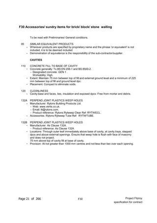 Nbs Specification Example Pdf Nbs specification (updated for contract) | PDF