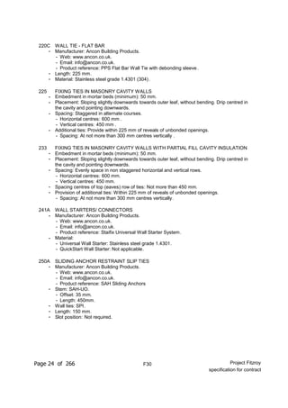 Nbs Specification Example Pdf Nbs specification (updated for contract) | PDF