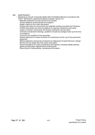 Nbs Specification Example Pdf Nbs specification (updated for contract) | PDF