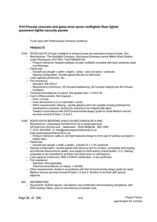 Nbs Specification Example Pdf Nbs specification (updated for contract) | PDF