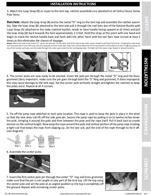 ratchet strap assemble to how x 60 Instructions Tent Pole Installation 20