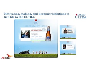 Motivating, making, and keeping resolutions to
live life to the ULTRA.
 