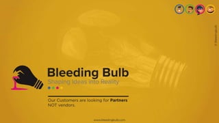 Bleeding Bulb Pitch Deck | Corporate Lead Geneator