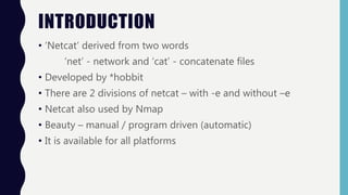 Netcat - A Swiss Army Tool | PPT