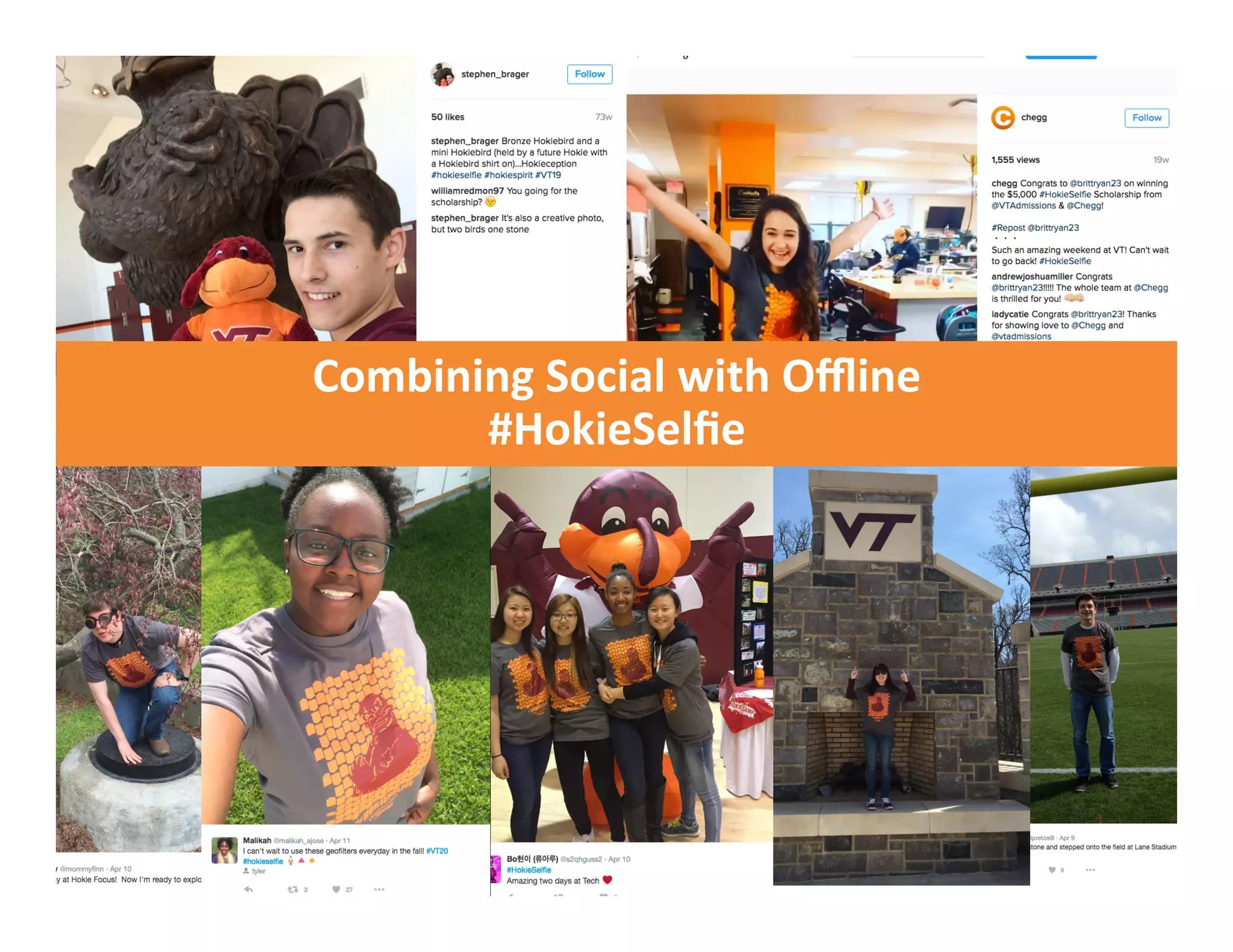 Combining	
  Social	
  with	
  Oﬄine	
  
#HokieSelﬁe	
  
	
  
	
  
	
  
 