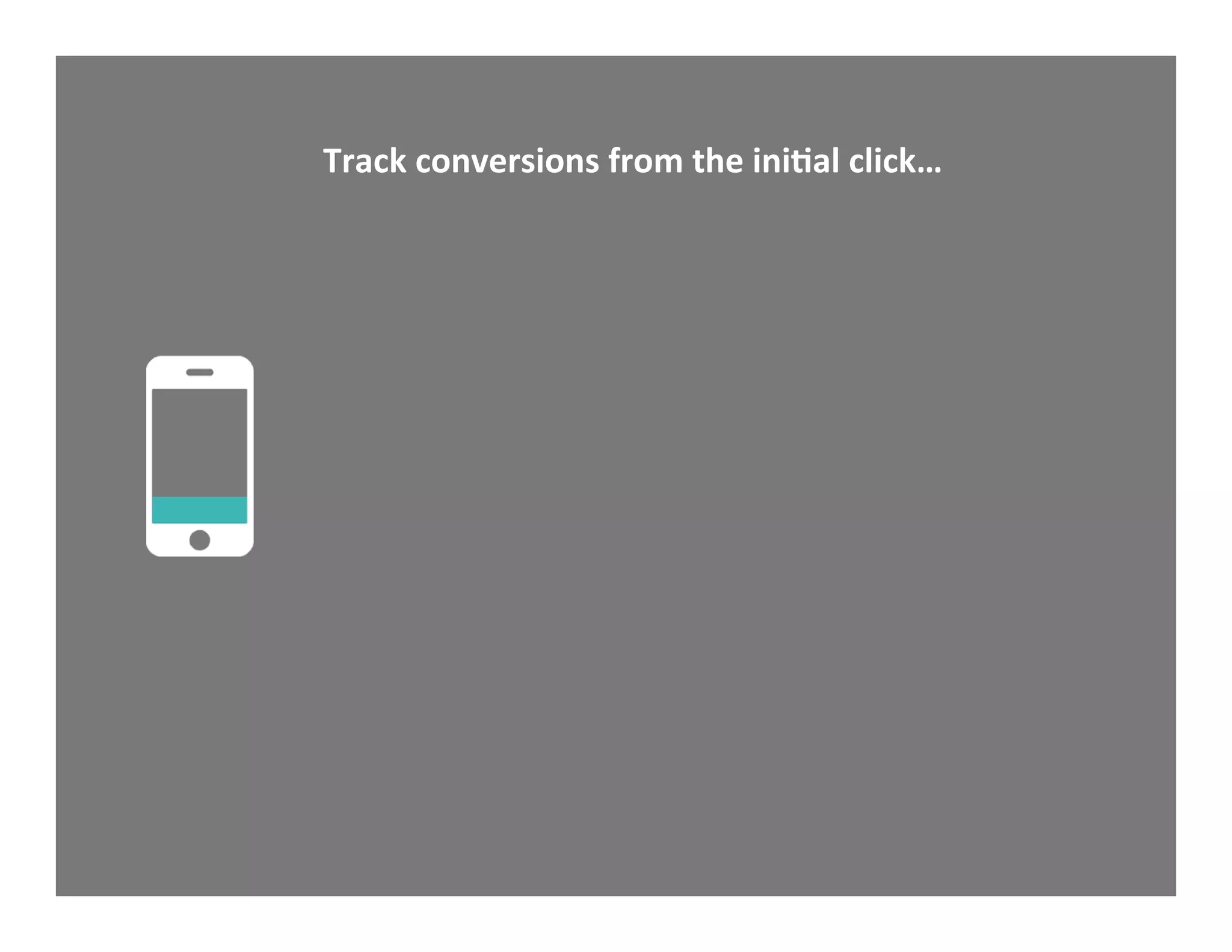 Track	
  conversions	
  from	
  the	
  ini,al	
  click…	
  
 