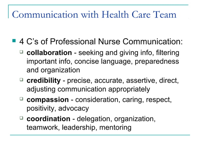 nursing communication assignment example