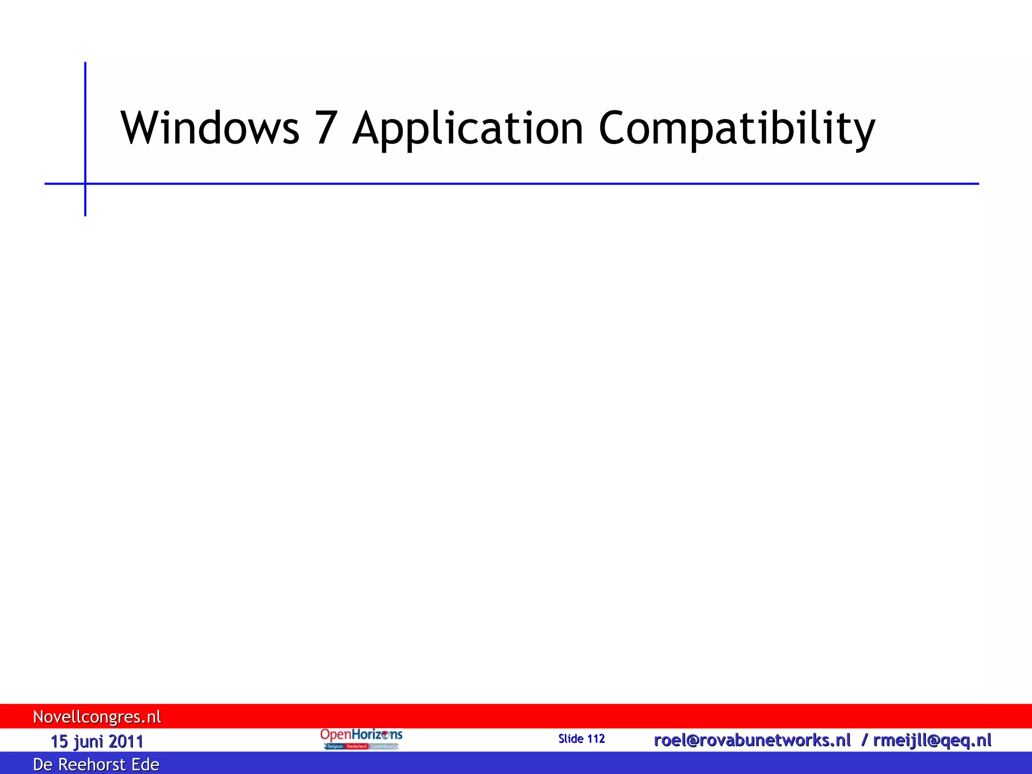 Windows 7 Application Compatibility 