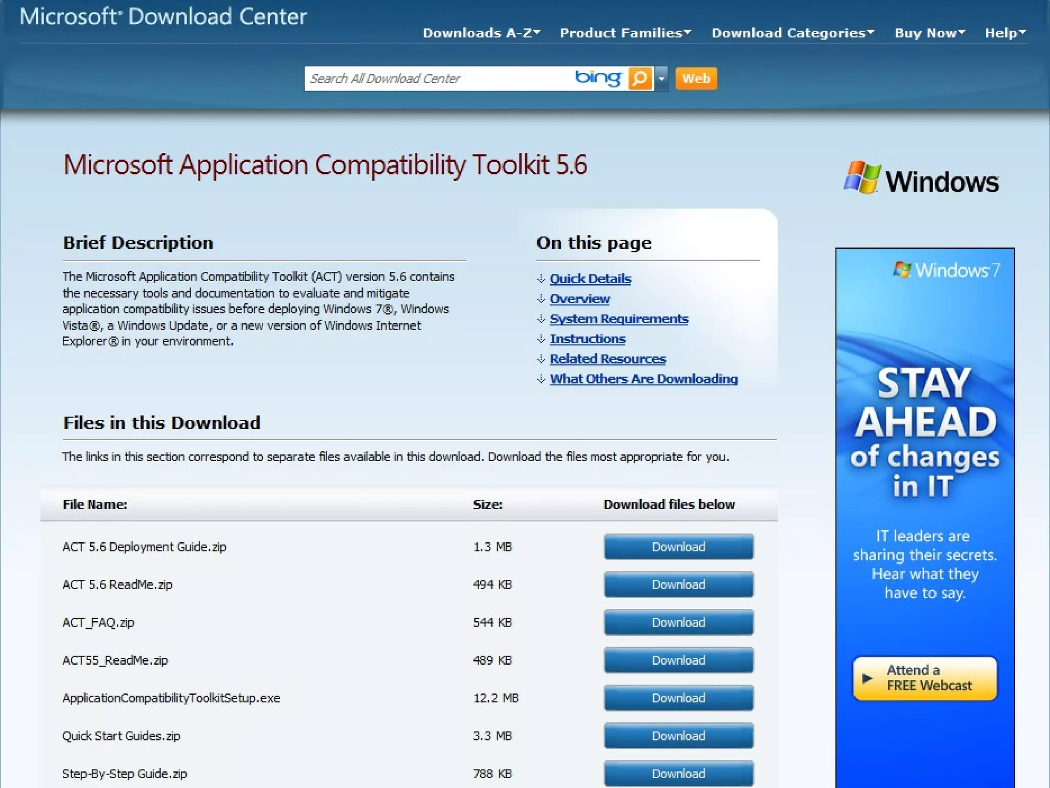 Windows 7 Application Compatibility 