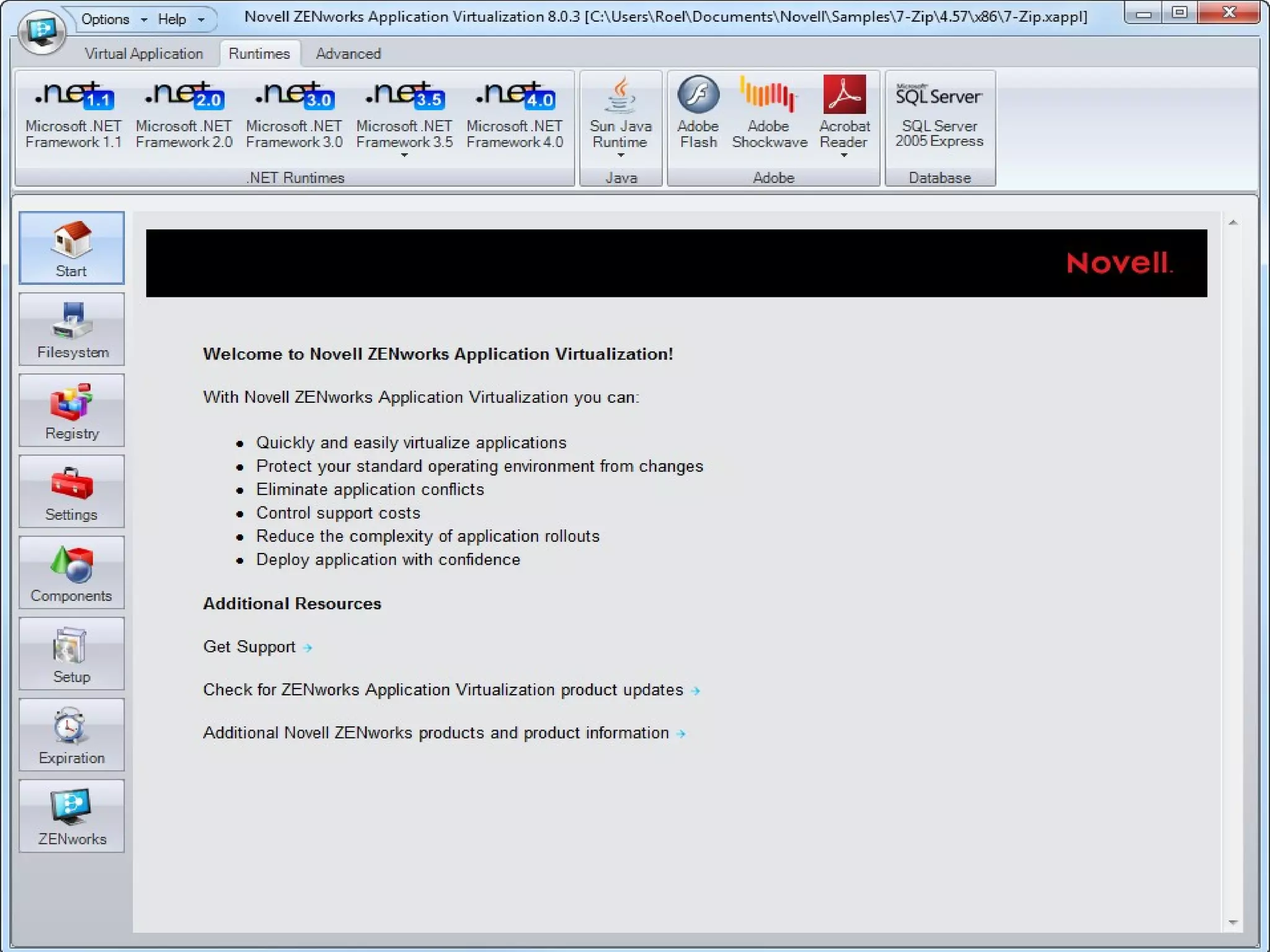 ZENworks Application Virtualization 
