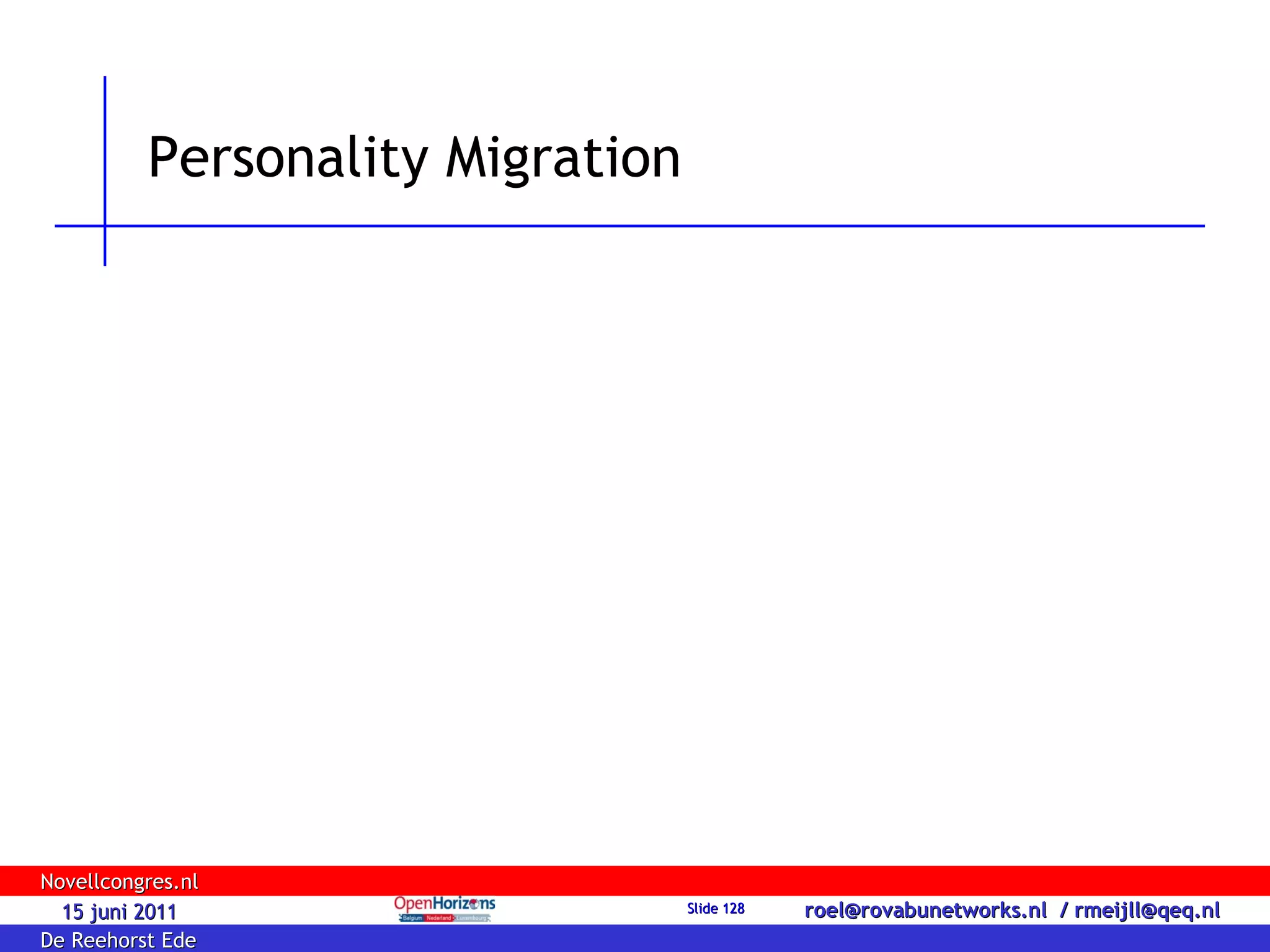 Personality Migration 