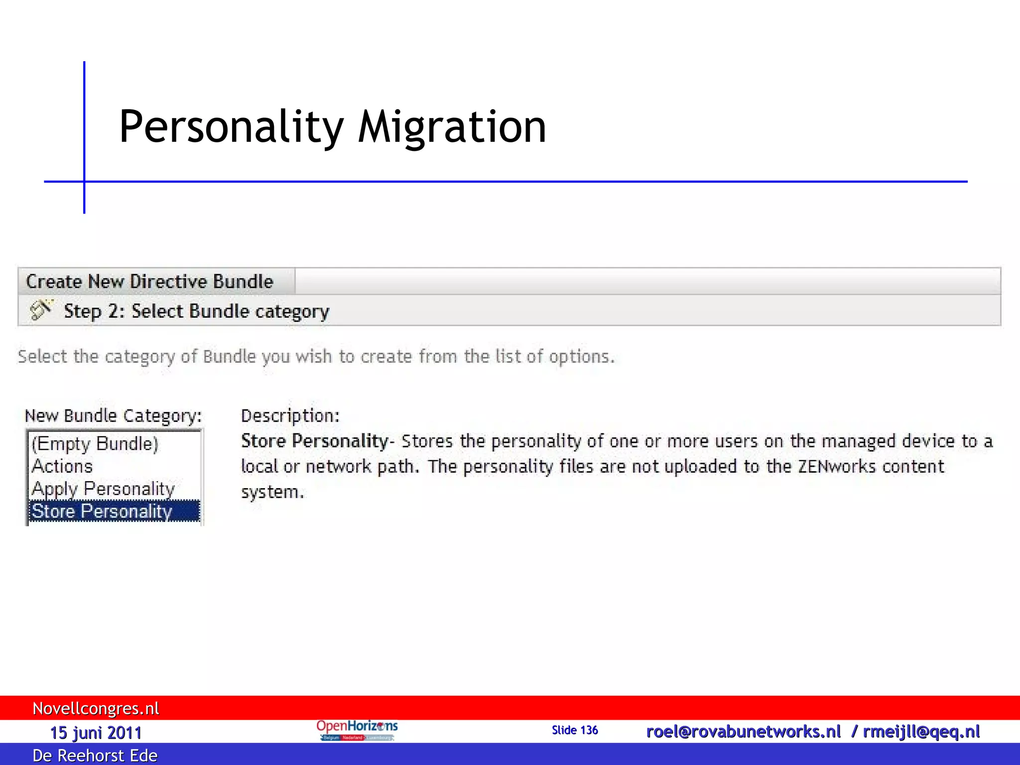 Personality Migration 