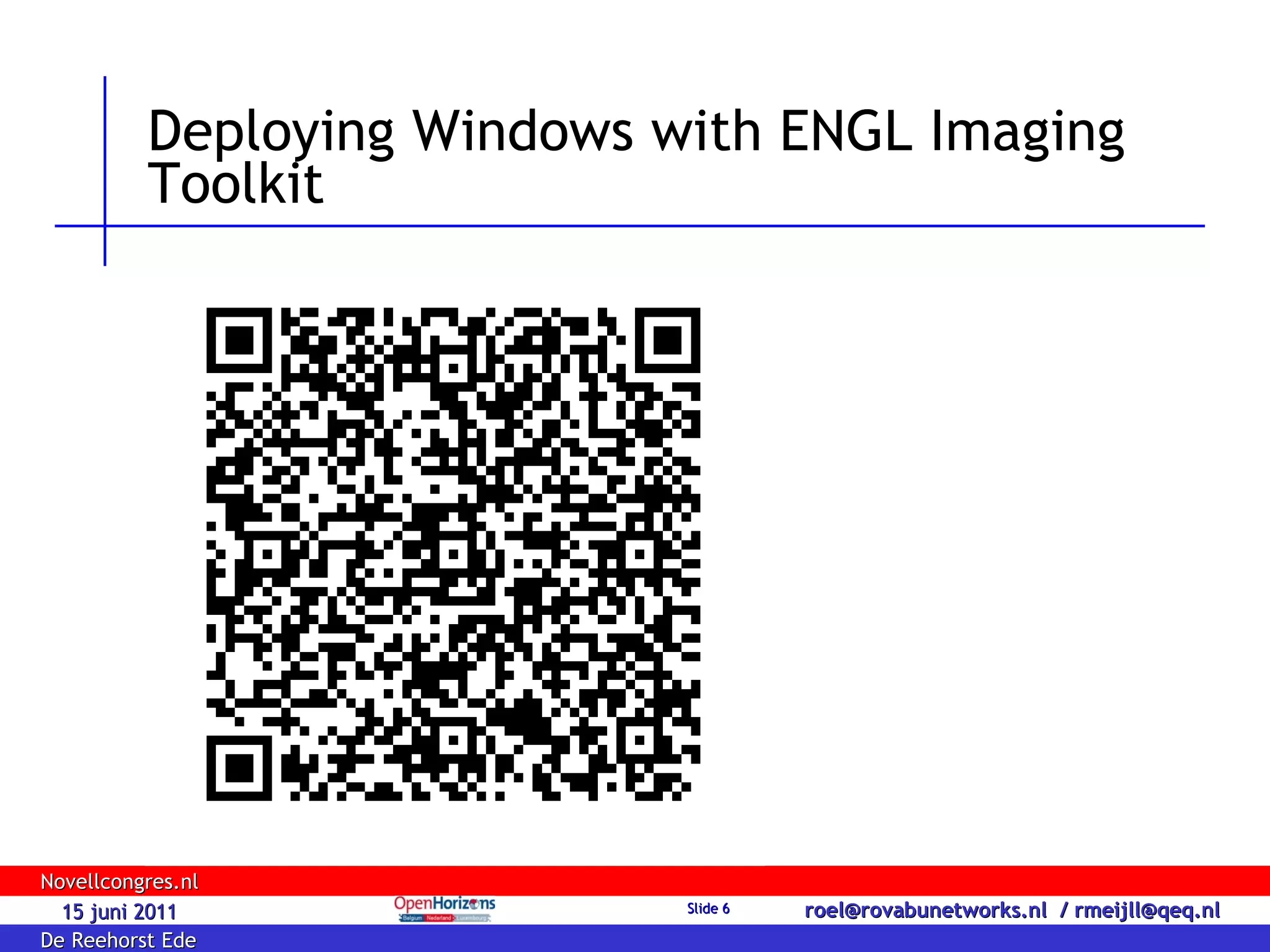 Deploying Windows with ENGL Imaging Toolkit 
