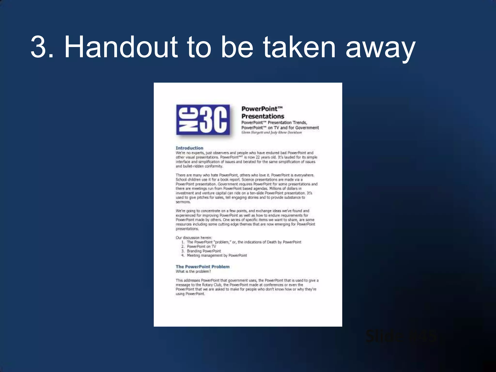 NC3C PowerPoint Presentations