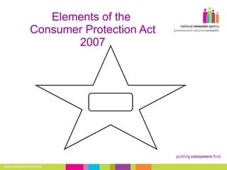 Elements of the  Consumer Protection Act 2007 