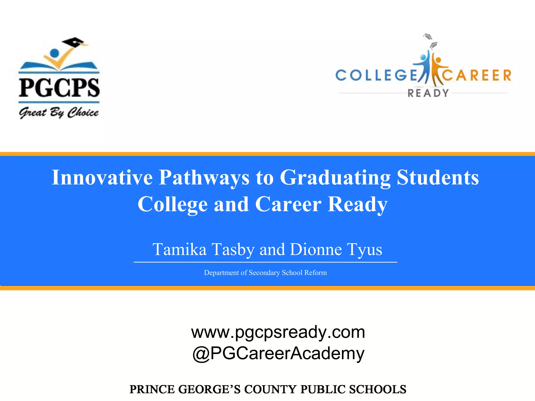 NCAC Conference Presentation Innovative Pathways to College and