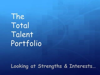 Status InformationTeacher input Parent inputStudents’ Self-nominationPeer Nominations