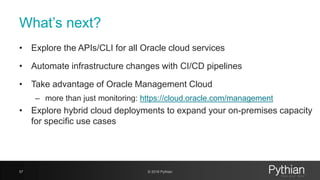 Automate the operation of your Oracle Cloud infrastructure v2.0 | PDF