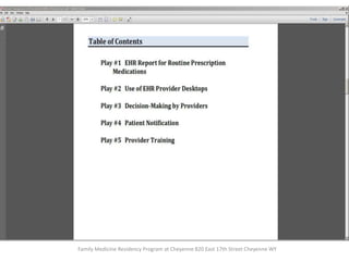 Family Medicine Residency Program at Cheyenne 820 East 17th Street Cheyenne WY
 