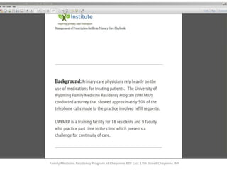 Family Medicine Residency Program at Cheyenne 820 East 17th Street Cheyenne WY
 