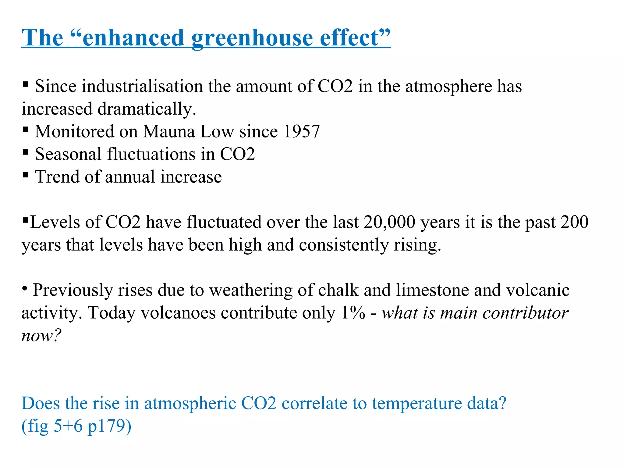 Causes Of The Greenhouse Effect (IB Standard) | PPT