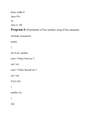 Basic Code Assignment Programming-I assignment for BSCS students , NCBA&e | DOCX