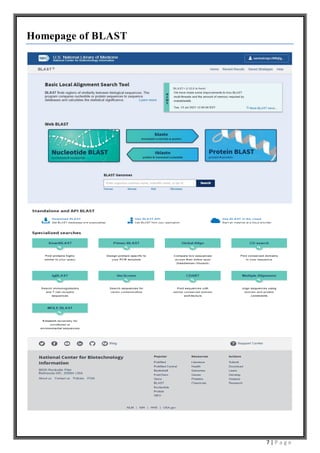 TOOLS AND DATA BASES OF NCBI | PDF