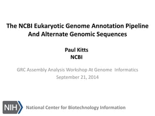 The NCBI Eukaryotic Genome Annotation Pipeline and Alternate Genomic ...