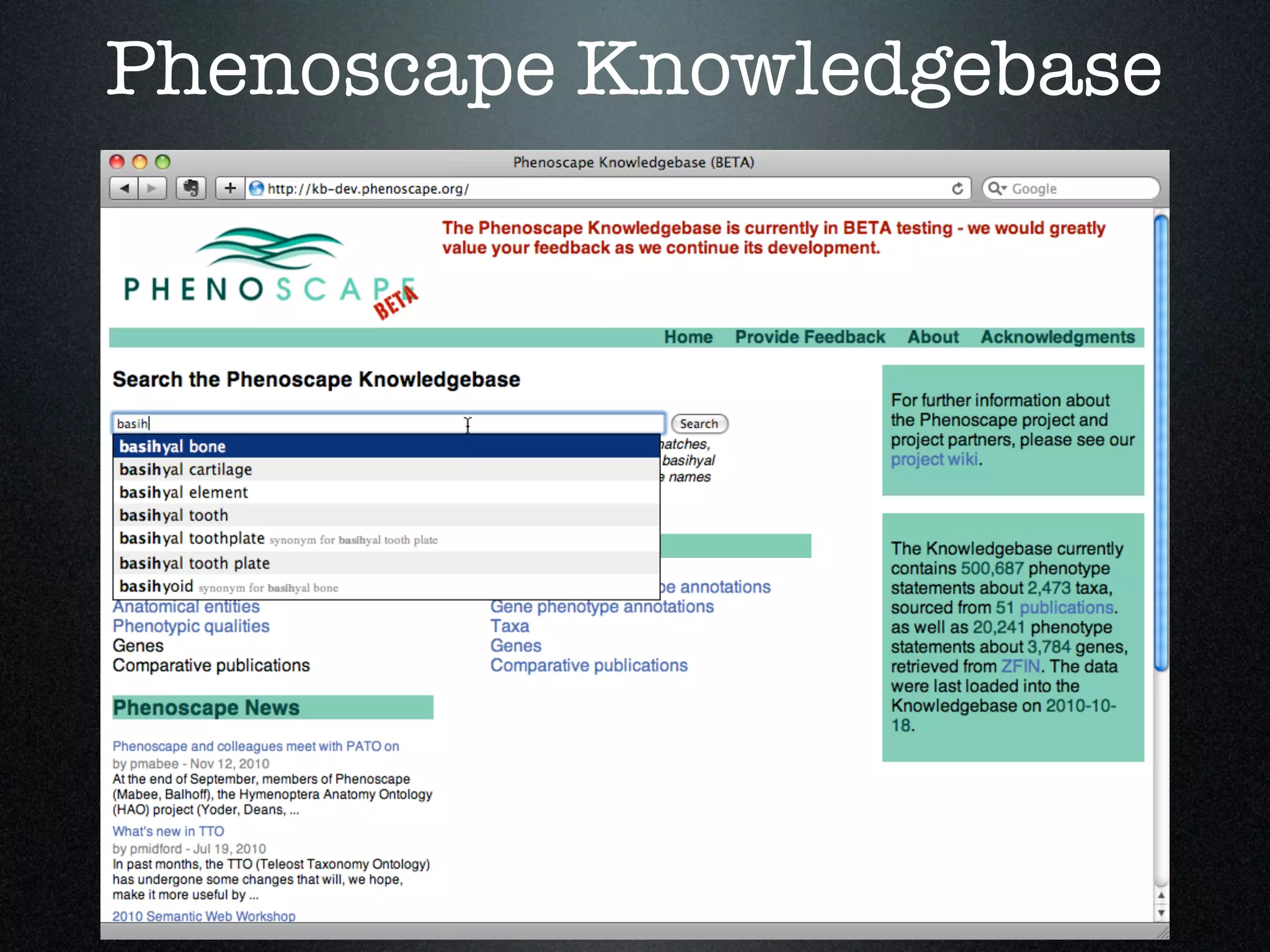 Phenoscape Knowledgebase
 