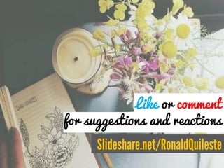 Like or comment
for suggestions and reactions
 