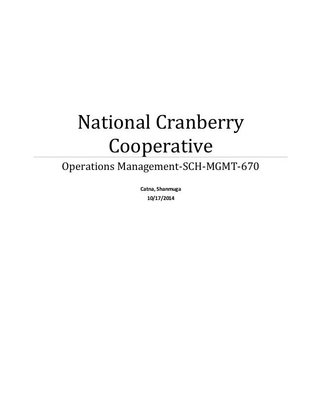 National Cranberry Case Flow Chart