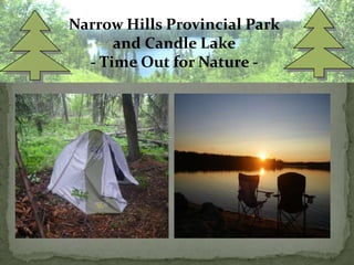 Narrow Hills Provincial Park
      and Candle Lake
  - Time Out for Nature -
 