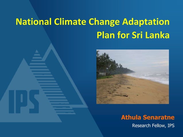 National Climate Change Adaptation Plan for Sri Lanka | PPTX