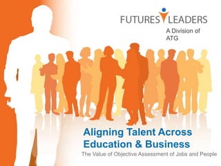 Aligning Talent Across
Education & Business
The Value of Objective Assessment of Jobs and People
A Division of
ATG
 
